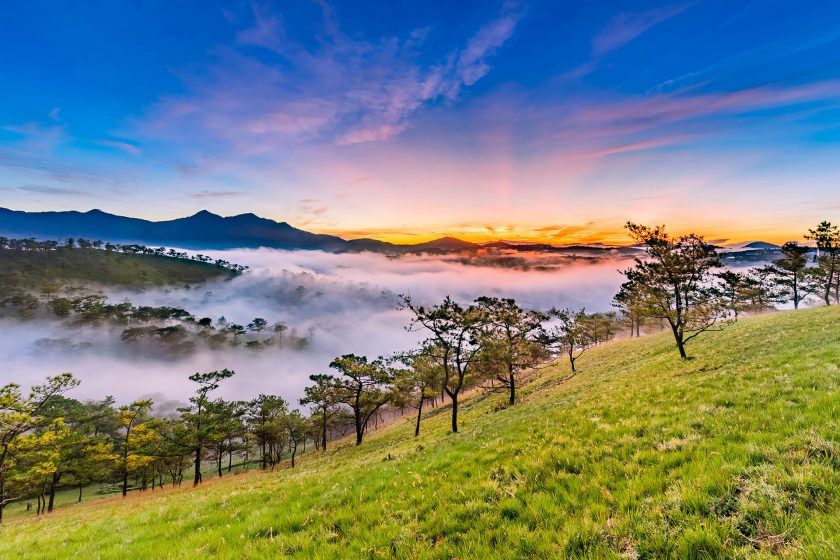 Sunrise in Golden Valley near Da Lat