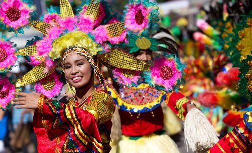 Lanzones festival street dancers,Camiguin Island,Philippines