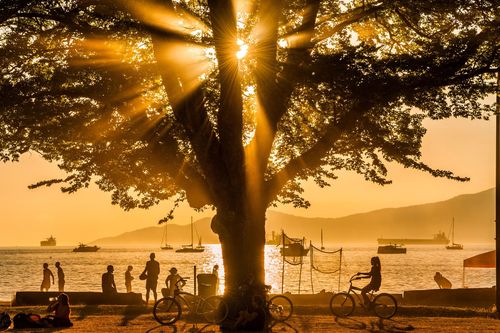 Sunset, Kitsilano Beach Park, Vancouver, British Columbia, Canada