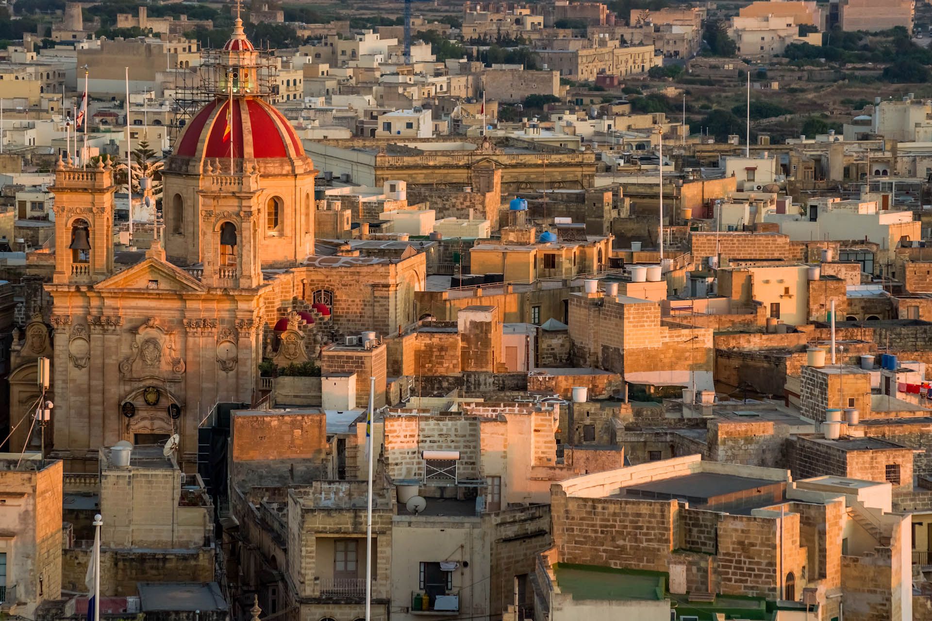 View over the city of Victoria (Rabat) at Gozo, Malta © Shutterstock